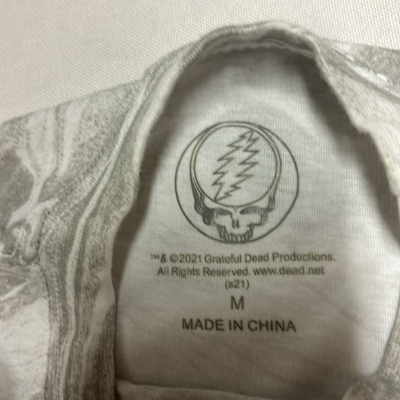 Grateful Dead American Rock Band Dancing Bears Gray Tie-Dye T-Shirt - Picture 3 of 4